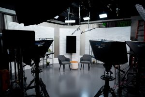 A shoot studio shown from behind the scenes